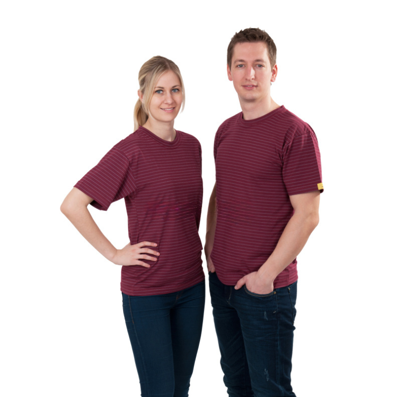 Tricou ESD mânecă scurtă vișiniu