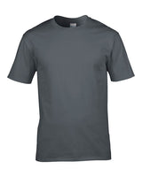 Tricou de lucru Gildan GI4100 Premium Cotton Charcoal vedere frontală disponibil la Bunzl Romania