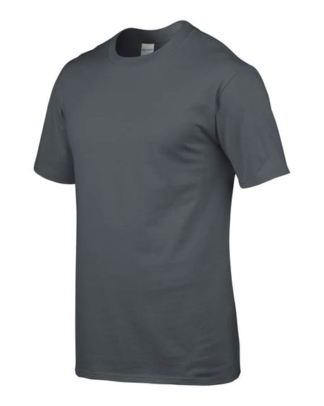 Detaliu cusături tricou de lucru Gildan GI4100 Charcoal disponibil la Bunzl Romania