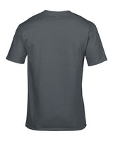 Tricou de lucru Gildan GI4100 Premium Cotton Charcoal vedere spate disponibil la Bunzl Romania