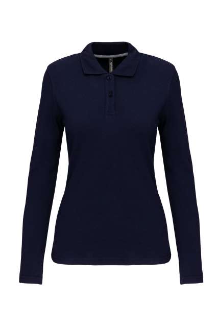 Tricou polo de damă, mânecă lungă, Kariban KA244, culoarea navy