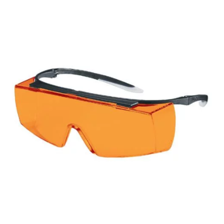 Ochelari de protecție uvex super f OTG 9169615 cu lentilă portocalie 525 nm, purtați peste ochelari de vedere