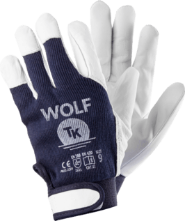 Mănuși din piele de capră și textil cu închidere velcro, Wolf