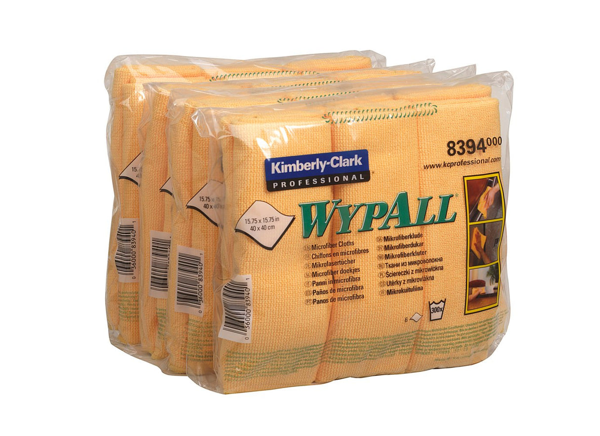 Lavete microfibră WypAll galbene, 40 x 40 cm