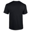 Tricou negru, maneca scurta, la baza gatului