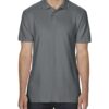 Tricou Polo Gildan gri charcoal, maneca scurta, marimi S-2XL